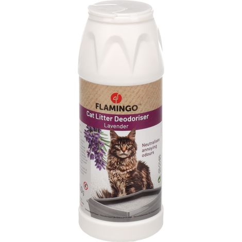 Désodorisant de litière avec parfum de lavande 750 g pour chat - Flamingo (1/4)