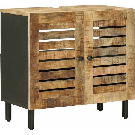 Armadio sottolavello con porta Marrone e Nero 62 x 33 x 58 cm vidaXL