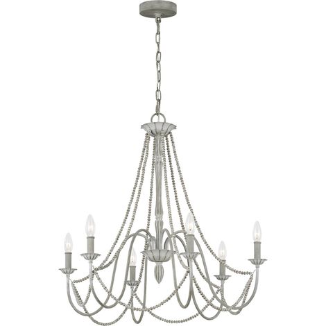 Maryville Lustre Feiss 6 Lumières Gris Délavé (1/5)