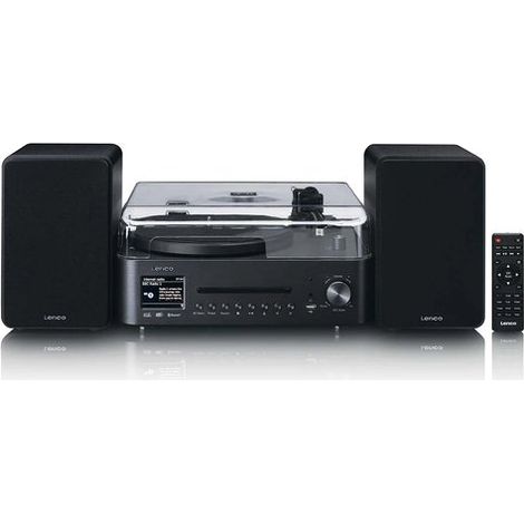 LENCO Giradischi All iN One Bluetooth Con Altoparlanti Black