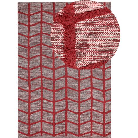 Teppich SIVAS Rot 140 x 200 cm Baumwolle