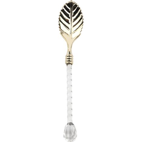 1 pièce Cuillère à café Accessoire de portail, tête en alliage de zinc, manche en cristal, usage bar/café/maison (1/5)