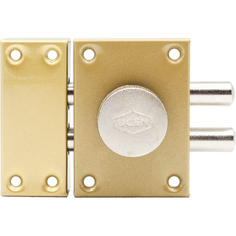 UCEM CERRADURA 4111HB SOBREPONER MADERA 2 BULONES LLAVE BOTON (1/4)
