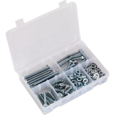 Ab051snw Tige filetée, écrou et rondelle Assortiment 220pc haute résistance M8 métrique