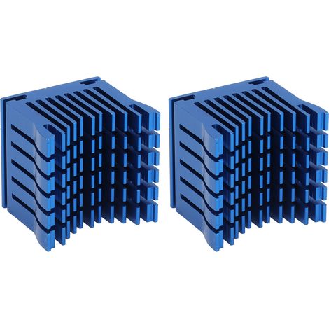 Dissipateur thermique en aluminium pour imprimante 3D, carte mère, pont sud-nord, Chipset, refroidissement unique, bleu, 2 pièces (1/5)