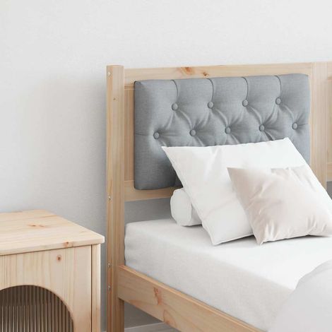 Tête de lit-Panneau de lit Marron et gris clair 140 cm Bois massif en pin (1/5)