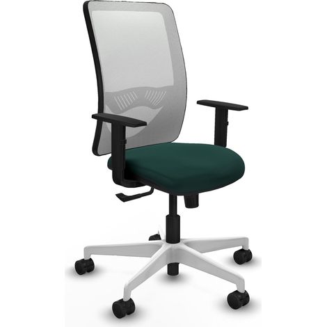 Silla de oficina piqueras y crespo Zulema blanco similpiel verde (1/2)