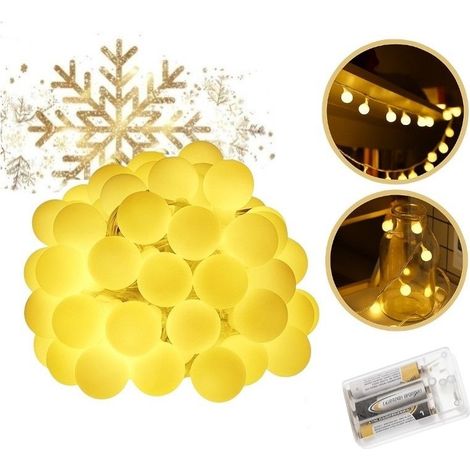 Kugelleuchte für den Innen- und Außenbereich, 71 LEDs, warmweiß, 2 Modi, LAMP46