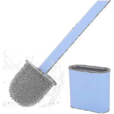Porte-brosse WC, support fin pour brosse WC, brosse WC flexible en silicone (1/5)