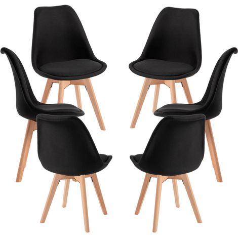 Packs Sillas Comedor - Pack 6 Sillas Synk Tela - Negro (1/5)