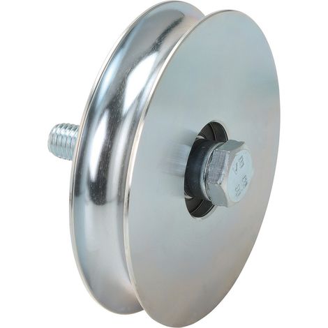 4PZ RUOTE X CANCELLI GOLA TONDA Ã˜ 20 CON BULLONE 1 CUSCINETTO MM 80