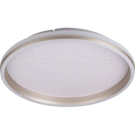 Plafonnier LED Dimmable en Métal Blanc avec Télécommande CCT 40W pour Chambre et Couloir - PANGIVO (1/5)
