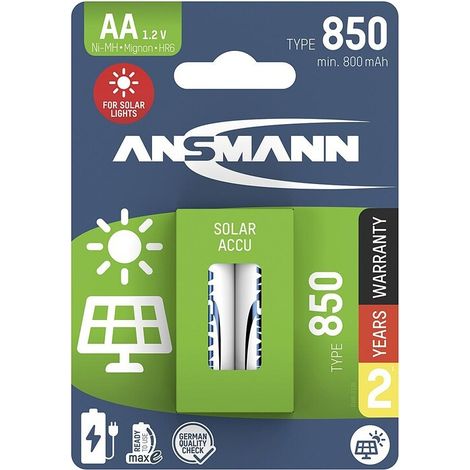 ANSMANN Akku NiMH Solar AA 2er