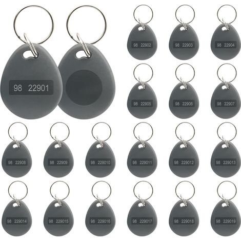 Packung mit 50 Weigand Prox 26-Bit, 125 kHz Proximity-Schlüsselanhängern, kompatibel mit Prox-Key-Lesegeräten der Formate ISOProx 1346, 1386, 1326 und H10301 für die überwiegende Mehrheit der Zutritts