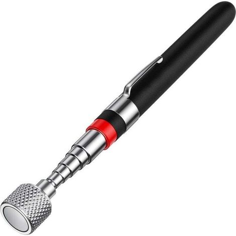 Aimant télescopique, 15 lb/6,8 kg, tige rétractable 18-78 cm, poignée antidérapante avec clip de poche, cadeau d'anniversaire pour homme