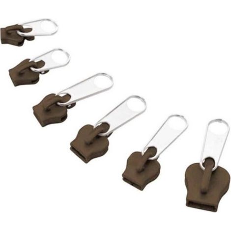 CHE Kit de réparation instantanée pour curseur de fermeture éclair 6Pcs Zip Slider Kit de réparation deco pack Comme montré (1/4)