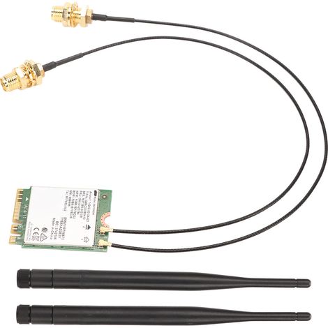 Carte WiFi 6 Tri-Bande 6GHz 5GHz 2.4GHz Gigabit M.2 NGFF 802.11AX pour PC (1/5)