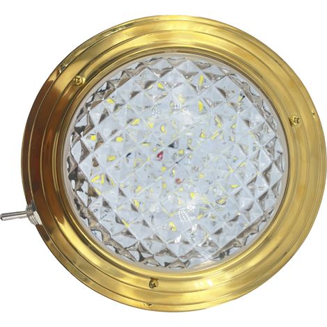 Marine stainless steel dome ceiling light, 3 and 5 inch LED lighting for RV living room ceilings, gold lighting accessories for yachts, 3 inch gold ceiling light for cabins.--DTEKGAZ