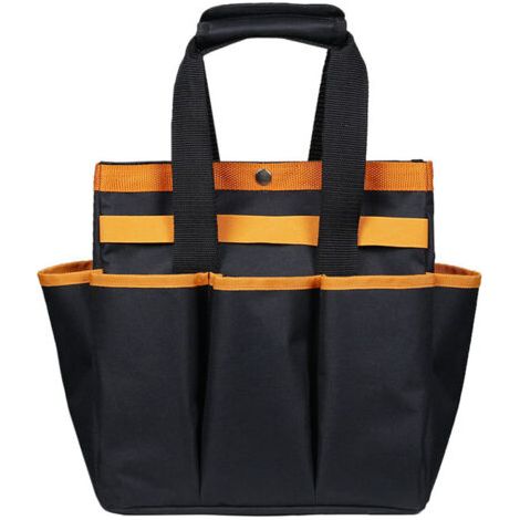 Sac à outils de jardin en tissu Oxford noir (1/5)