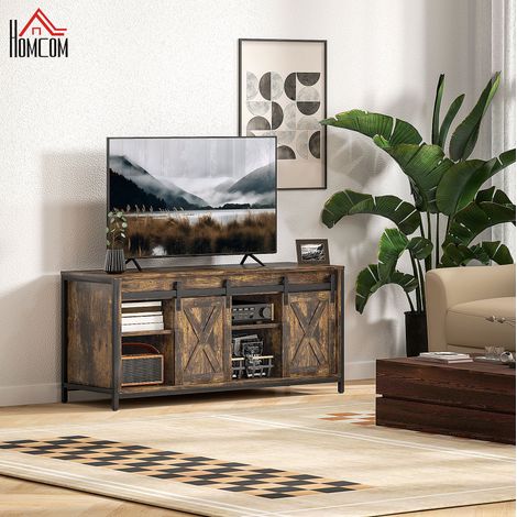 Mueble TV 170x36x54 cm blanco con 2 puertas, cajón y 1 estante (1/5)