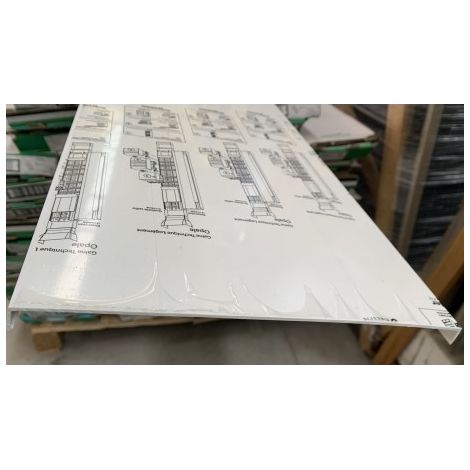 Schneider Electric – Couvercle pour goulotte électrique GTL 13M – Largeur 244mm – Hauteur 2600mm – Blanc opale IK09 – Compatible avec goulotte 13525