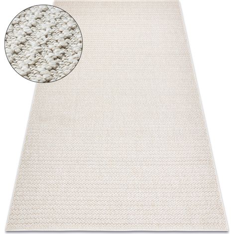 Teppich JERSEY 19236 creme - Struktur, Schleife BOHO beige 140x190 cm