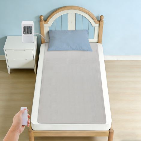 Colchón refrescante para cama, sistema de sobrecolchón con refrigeración eléctrica por agua para personas que tienen calor al dormir y sudan por la noche, depósito de agua visible de 2 l, 160 × 70 cm (1/5)