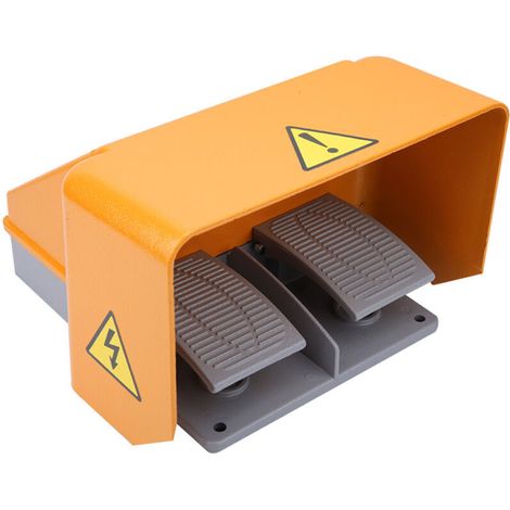 Interrupteur à pédale double YDT1-18 avec coque entièrement en aluminium (1/4)