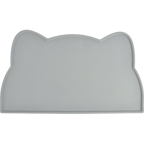 Alfombrillas antideslizantes de silicona para comederos de gatos y perros - Impermeables - 44 x 24 cm - Gris oscuro (1/5)