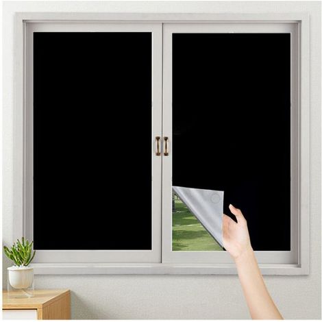 Rideau Occultant - 145 x 100 cm - Noir - Pour Fenêtre - 1 Pièce (1/5)