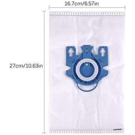 Sac Aspirateur pour Miele GN, Sac Aspirateur Miele Complete C3, Complete C2 et Classic C1, Hyclean 3D Efficiency Miele (10 Sacs + 6 Files)-