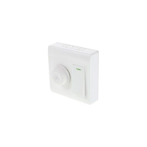 Interrupteur Mural pour Ventilateur de Plafond Éclairage Panneau de Commande à Montage Apparent Variateur de Vitesse Molette Commande Double Ventilateur et Lumière pour Maison
