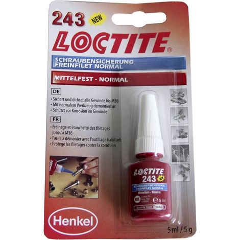 Loctite 243 Vernice di Bloccaggio Media Forza 5 ml