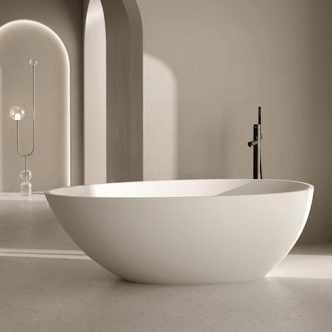 Bañera exenta Solid Surface moderna SOLEVIA  165 cm