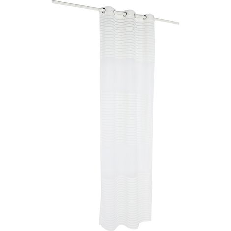 Rideau semi-transparent pour chambre ou balcon (100 x 270 cm, installation sur tringle) (1/5)