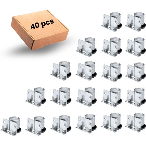 Kit de 40 Pieds Réglables en Zamac Haute Capacité 150 Kg – Type B, Pieds À Épaule pour Tables, Étagères, Armoires Et Établis