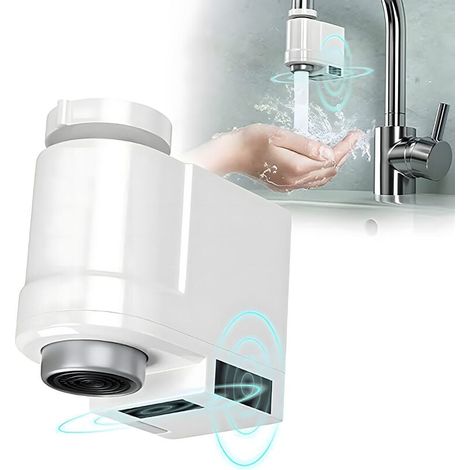 Grifo con sensor inteligente, automático, con sensor infrarrojo, ahorro de agua, antidesbordamiento, para cocina, baño, inductivo (1/5)