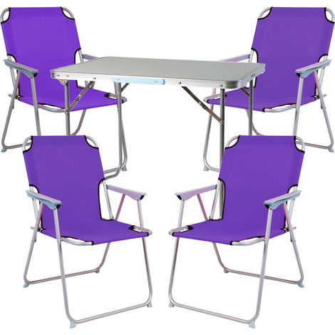 5-teiliges Campingmöbel Set 70x50x59cm-MMC330870+4xMPO2600L (1/3)