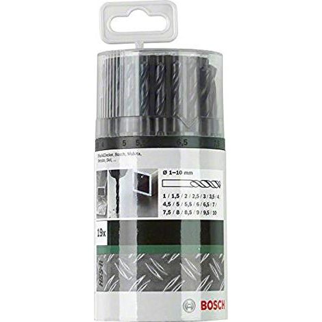 Bosch 2609255033 - Set di punte da trapano in metallo HSS-R, 19 pezzi (1/4)