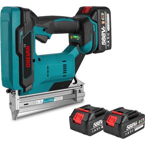 Chiodatrice a batteria (chiodi diritti, lunghezza: 10-30 mm, diametro: 1,05/1,26 mm) 2 velocità, con due batterie 3,0 Ah (1/5)