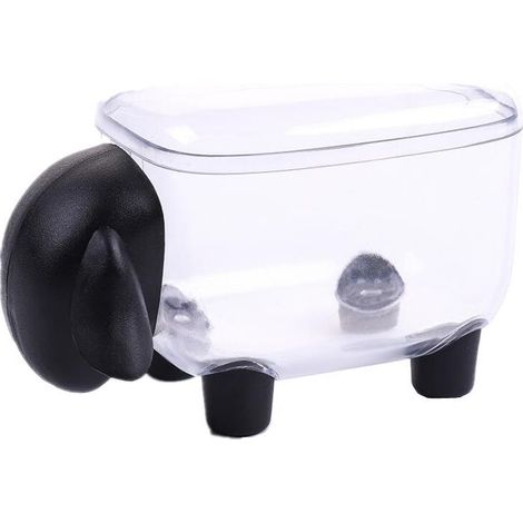 Boîte de rangement transparente pour cotons-tiges d'agneau, boîte de rangement de bureau pour papeterie, cure-dents et articles divers, transparente et visible (1/5)
