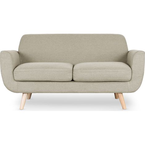 Canapé scandinave 2 places Danube Tissu Beige (1/5)