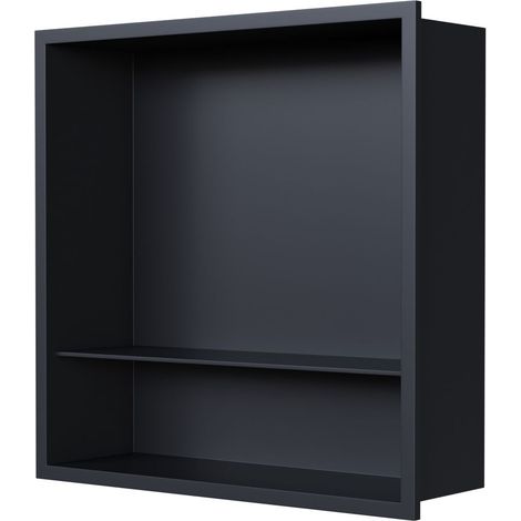 Wandnische Bernstein NT303010X Edelstahl 30x30x10cm mit Ablagefach Schwarz
