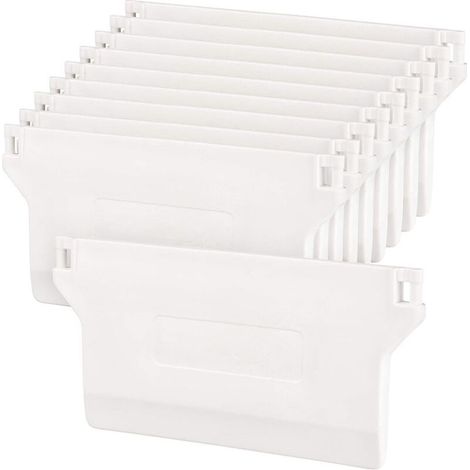 Plaque de Lestage Store Californien - Kit de Réparation Poids de Store Vertical de Rechange 89 mm - Blanc (10 pcs) (1/4)
