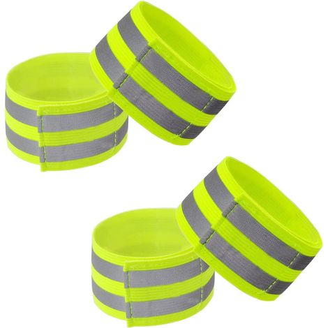 2 pièces bracelet de sécurité réfléchissant bande de bracelet, bracelet réfléchissant réglable et bande réfléchissante de sécurité élastique (1/5)