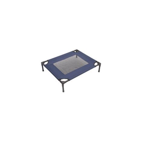 Lit sur pieds pour chien chat – Textilène micro-perforé – Châssis métal époxy – Bleu marine noi (1/4)