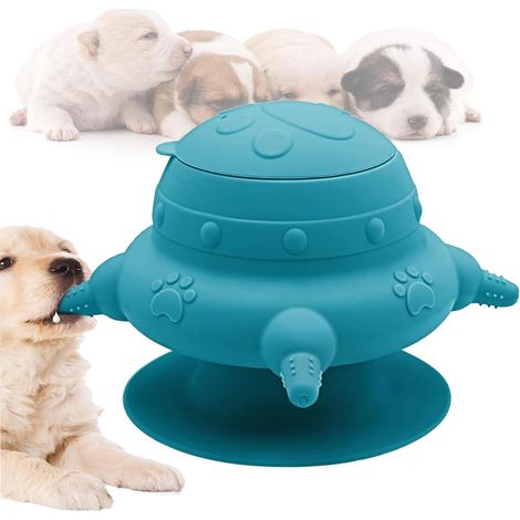 1 Mangeoire Silicone, Tétine Réaliste, Anti-fuite, Ventouse Forte, Pour Chiots Chatons Lapins (1/5)