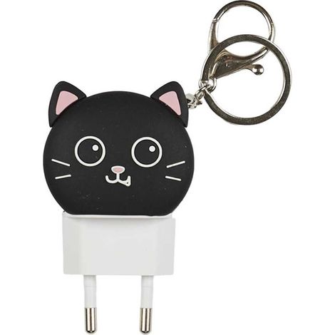Adaptateur de charge 20 Watt fonction porte-clé "Chat Kawaii" (1/4)