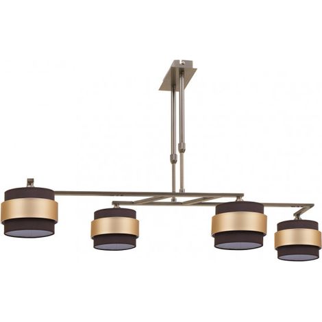 Lampada Brema 4LP Pelle/Marrone-Oro 4xE14 (5065x94x34cm)