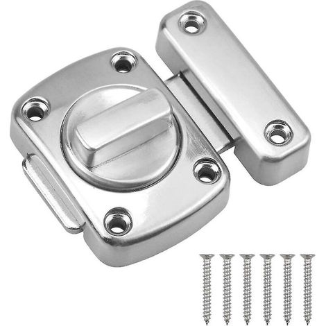 Green Mobility-Loquet de porte petites serrures serrure serrures de porte de sécurité loquet en alliage de Zinc pour porte salle de bain chambre toilette avec 6 vis (1/4)